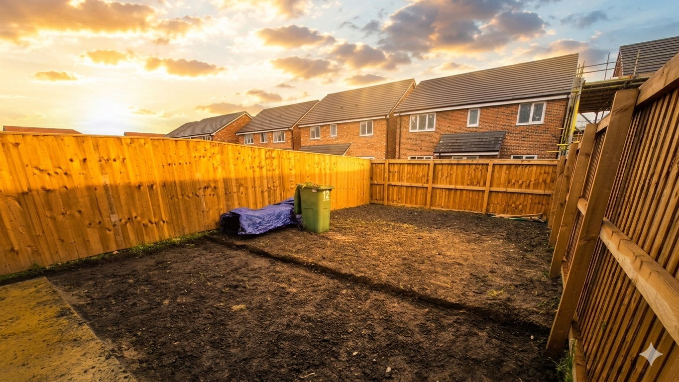 Before garden landscape